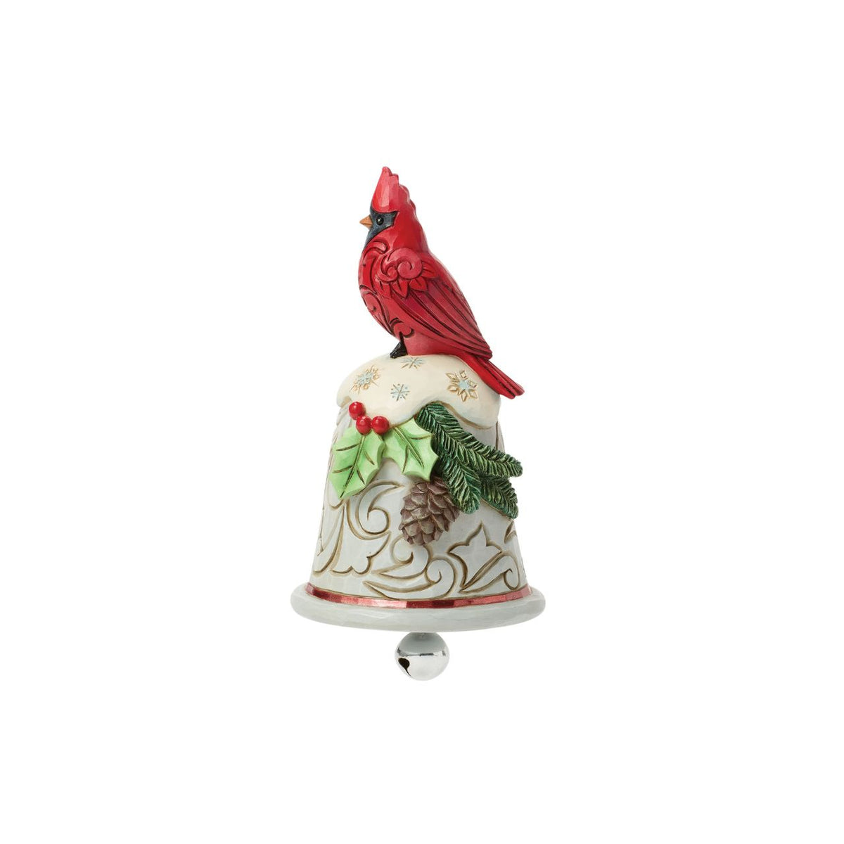 Bring the enchantment of the forest into your home with the Heartwood Creek Cardinal Bell Pint, a delightful creation by renowned artist Jim Shore.