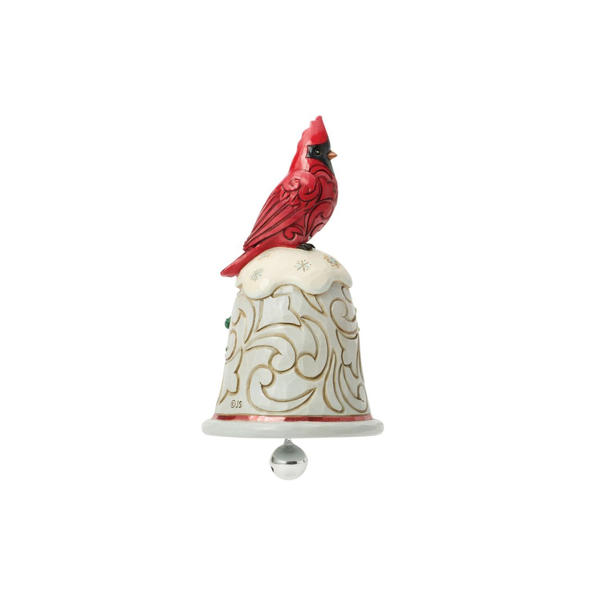 Bring the enchantment of the forest into your home with the Heartwood Creek Cardinal Bell Pint, a delightful creation by renowned artist Jim Shore.