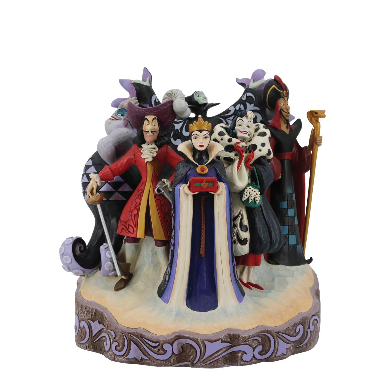 Jim Shore continues his Carved by Heart series paying homage to Disney Villains. Designed by award-winning artist and sculptor, Jim Shore for the Disney Tradition brand. The figurine is made from resin.