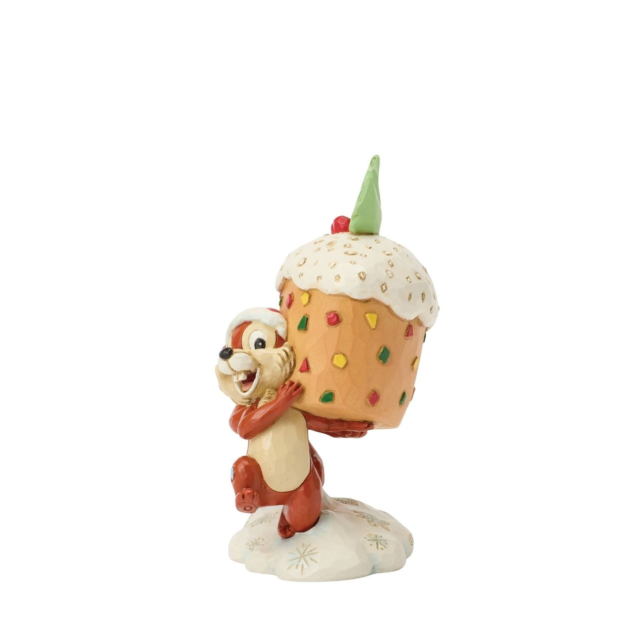Chip and Dale bring mischief to the holidays with a giant fruitcake in this playful Jim Shore design. Bursting with colour and personality, the cheeky duo share a sugary sweet reminder of Disney fun and festive cheer.