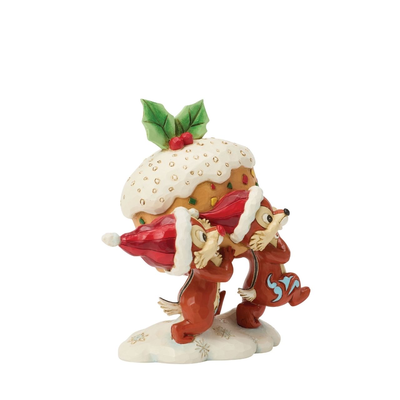 Chip and Dale bring mischief to the holidays with a giant fruitcake in this playful Jim Shore design. Bursting with colour and personality, the cheeky duo share a sugary sweet reminder of Disney fun and festive cheer.