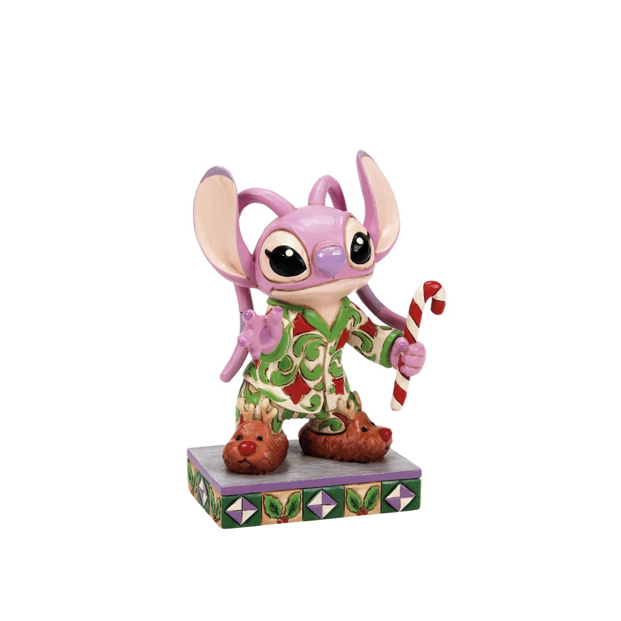 Angel is ready to celebrate Christmas with Stitch in her festive pjs. Comes in a fully branded gift box from Disney Traditions.&nbsp;