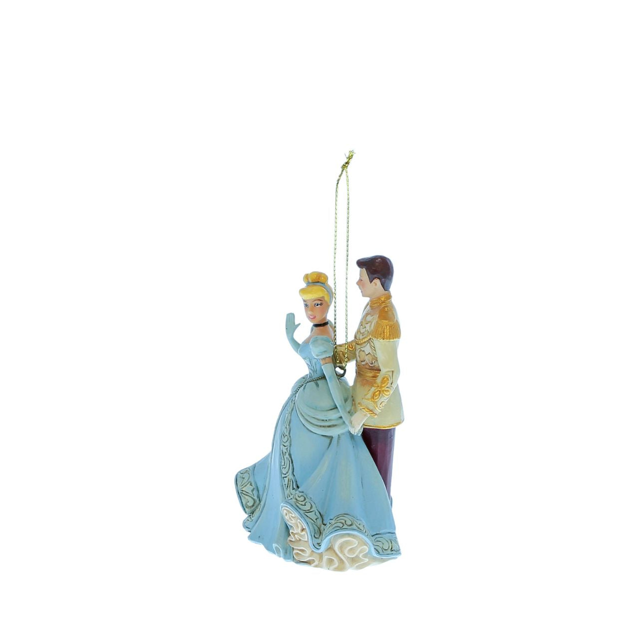 Cinderella and her Prince are the perfect couple to adorn your Christmas tree. Hand crafted and painted with great attention to detail as part of the Disney Traditions collection by Jim Shore.