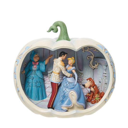 Disney Traditions Cinderella Movie Scene  Cinderella Movie Scene Masterpiece Made from cast stone. Packed in a branded gift box. Unique variations should be expected as this product is hand painted. Not a toy or children's product.