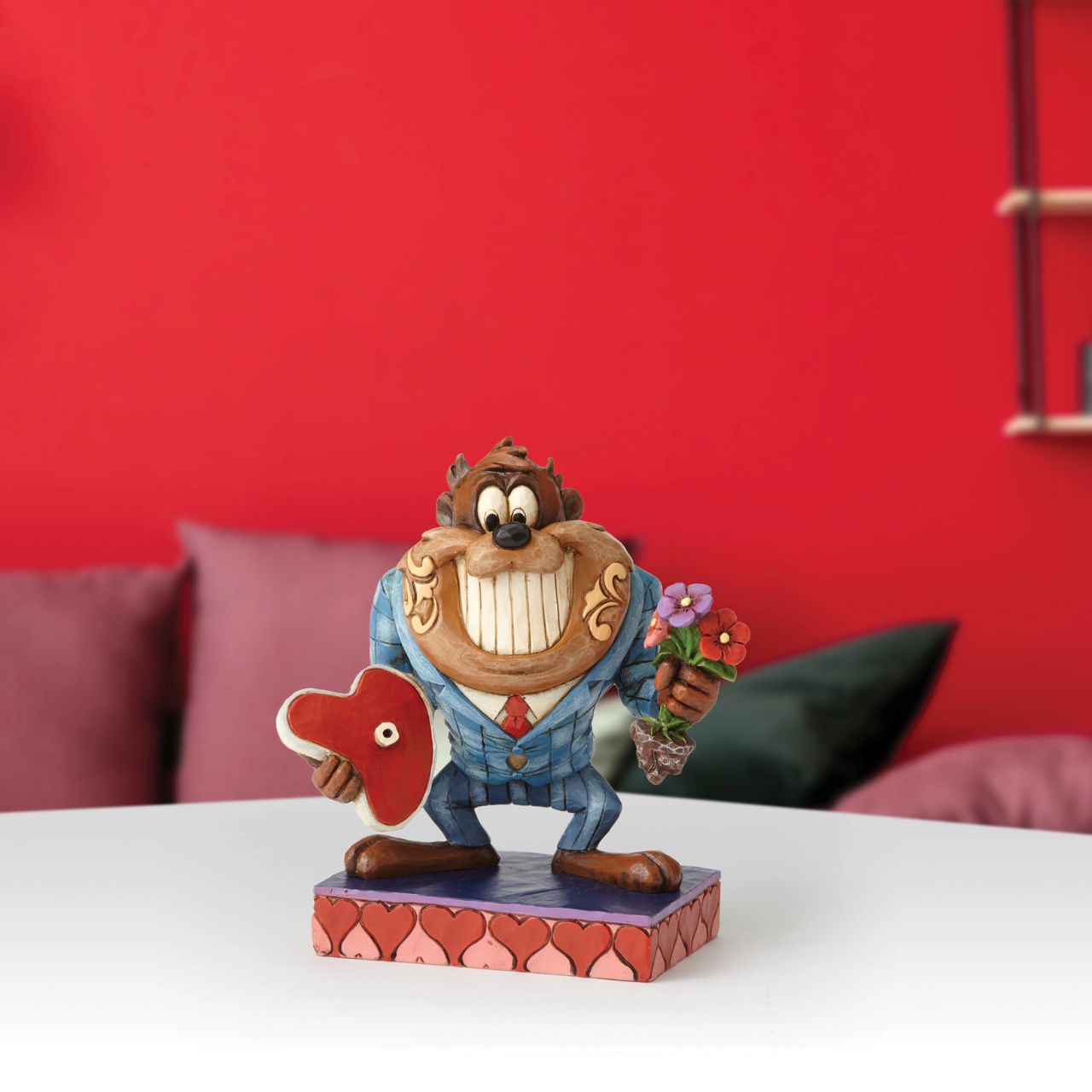 Jim Shore's Taz personality pose captures the essence of love with this fun loving interpretation of the crazy Taz.
