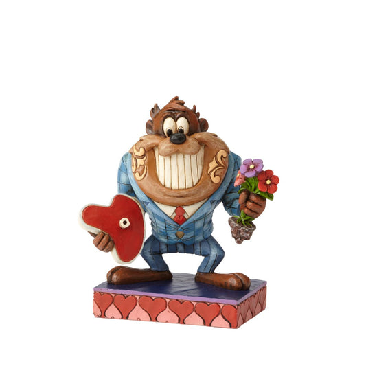 Jim Shore's Taz personality pose captures the essence of love with this fun loving interpretation of the crazy Taz.