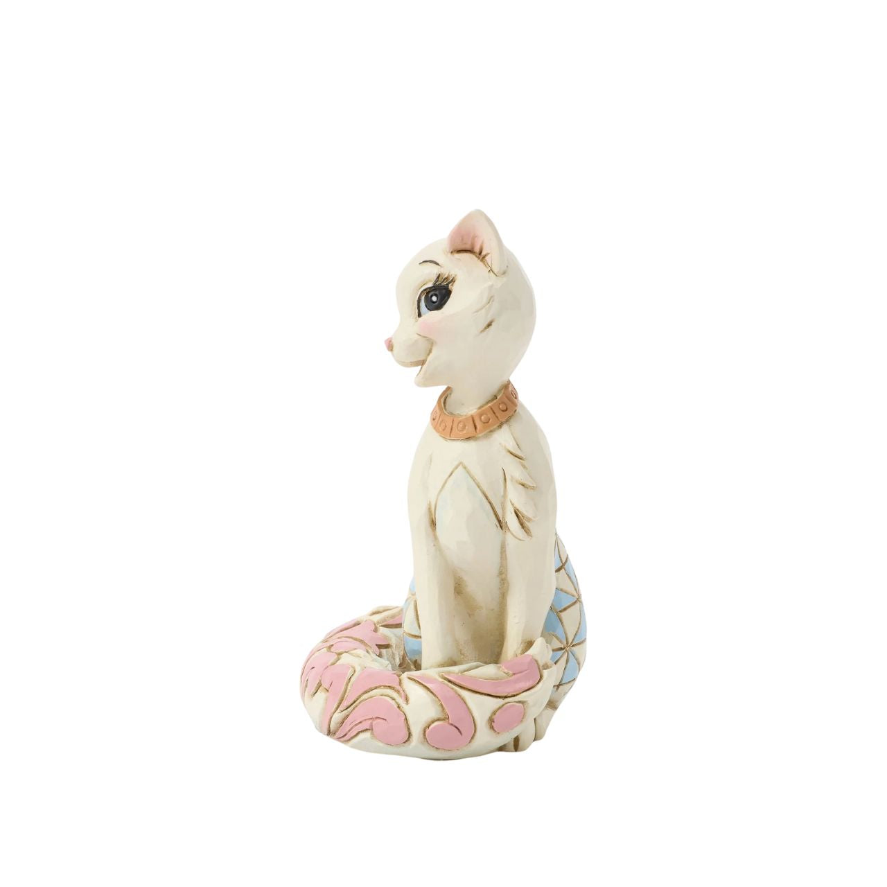 Celebrate the 55th anniversary of The Aristocats in 2025, with this stunning Jim Shore rendition of Duchess, who wears a loving smile and her elegant gold collar. Adorned with intricate rosemaling and patchwork details, she embodies sweet grace and style.