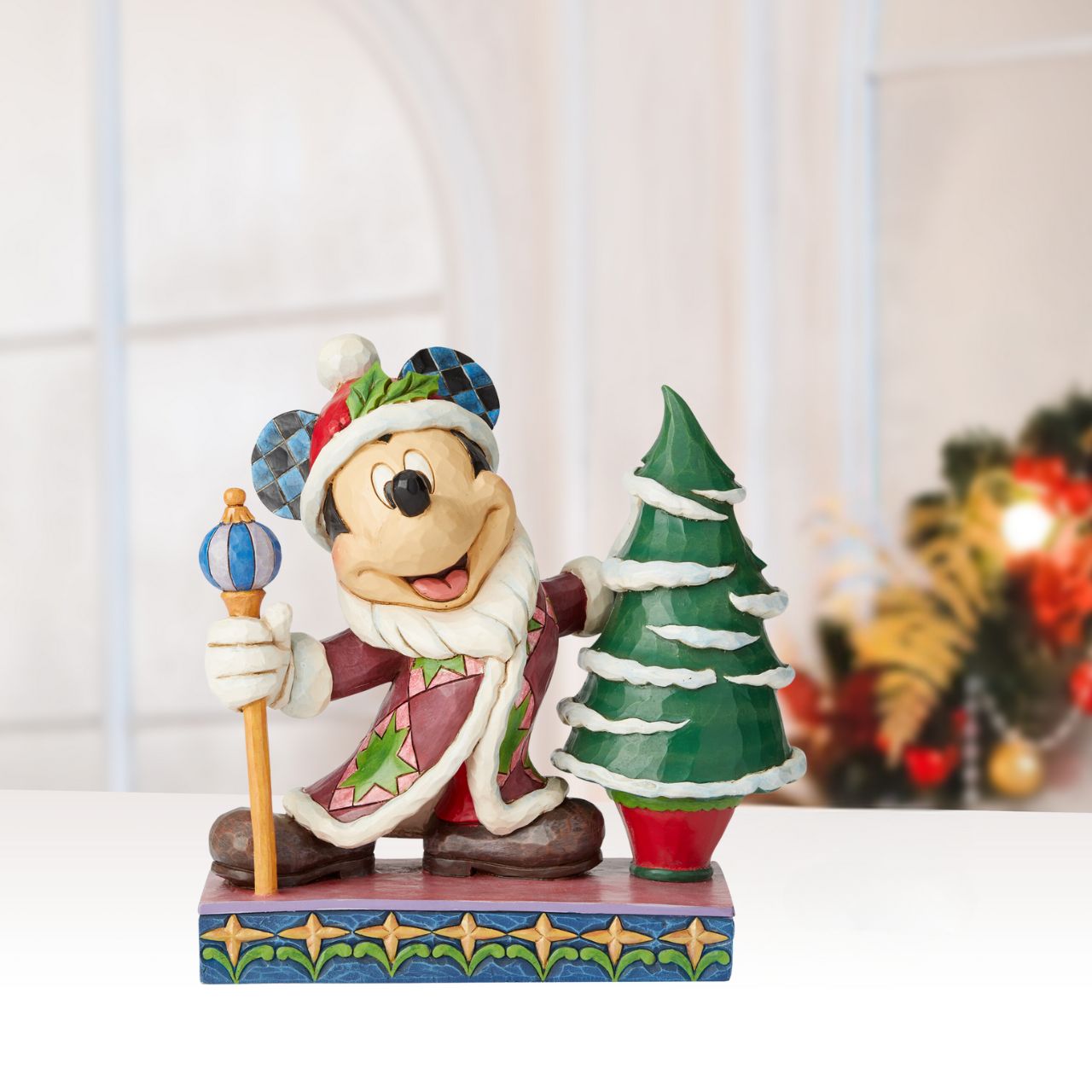 Jolly Ol St Mick - Mickey Mouse Father Christmas  Dressed in a Regal Santa suit, Mickey is delighted to celebrate the season Mickey Father Christmas. Unique variations should be expected as this product is hand painted. Packed in a branded gift box.