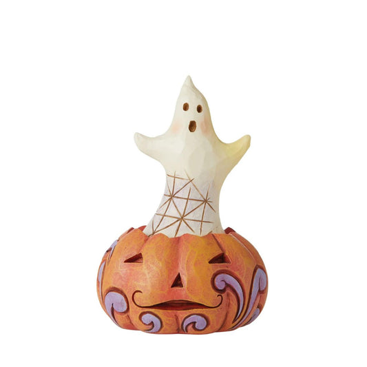 Heartwood Creek Halloween Pumpkin Mini Figurine  Handcrafted in breath-taking detail, this delightful Halloween Pumpkin Mini Figurine is beautifully decorated in Jim Shore's subtle combination of traditional quilt. Packaged in a branded gift box.