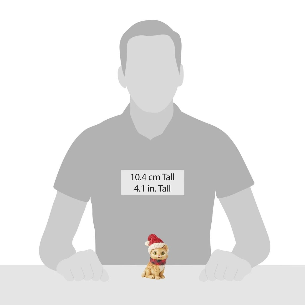 This adorable Jim Shore Highland Glen design features a charming cat donning a cozy knit Santa hat and a festive buffalo plaid collar with a jingle bell. Adorned with vibrant red rosemaling on its fur, he captures the playful spirit of the holidays.