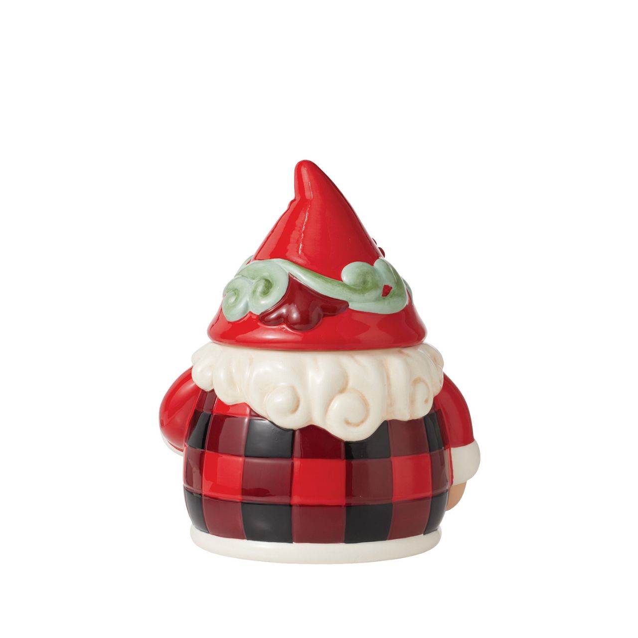 No one knows gnomes like Jim Shore! Creating yet another gorgeous guardian, Jim Shore has put a playful spin on Christmas. This Holiday Glen holiday gnome doubles as a cookie stash jar and features a gnome who may or may not want to steal your cookies.