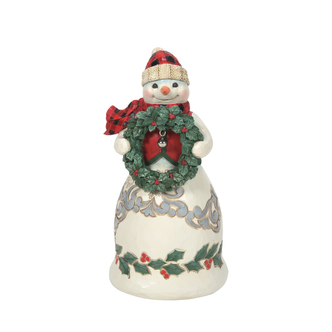 Heartwood Creek Highland Glen Mr Snowman Figurine  Designed by award winning artist Jim Shore as part of the Heartwood Creek Highland Glen Collection, hand crafted using high quality cast stone and hand painted, this festive Snowman is perfect for the Christmas season.