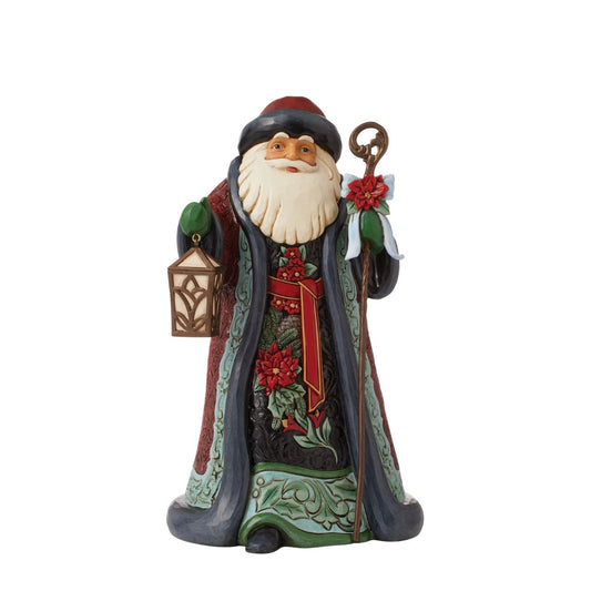 Heartwood Creek Holiday Manor Santa with Cane Figurine  Designed by award winning artist Jim Shore as part of the Heartwood Creek Holiday Manor Collection, hand crafted using high quality cast stone and hand painted, this Santa with his cane is perfect for the Christmas season