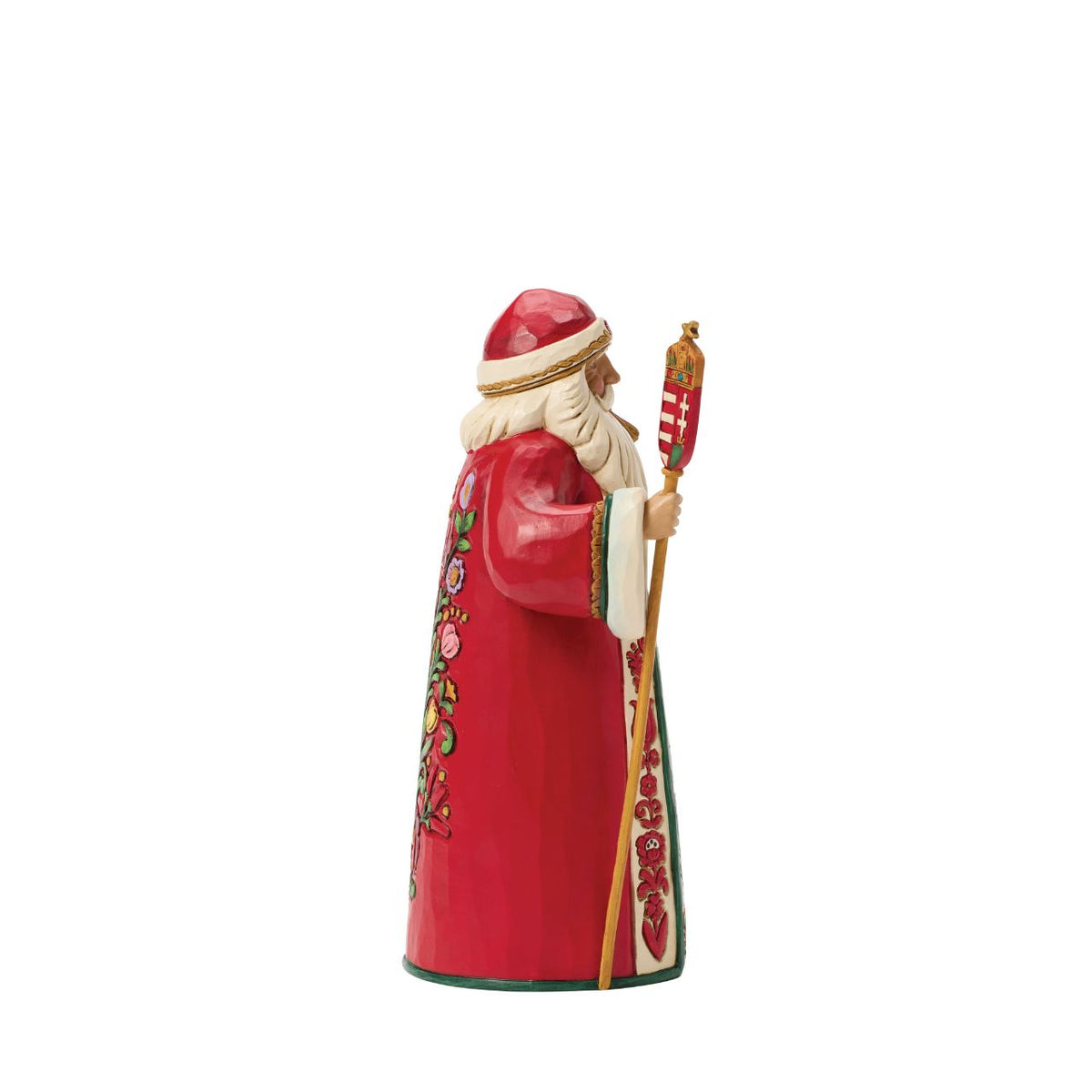 From Jim Shore's Santa Around the World collection, Hungarian Santa wears rich, traditional patterns and festive colours. Jim Shore's careful artistry captures the cultural heritage of Hungary. A collectible honouring global holiday traditions.