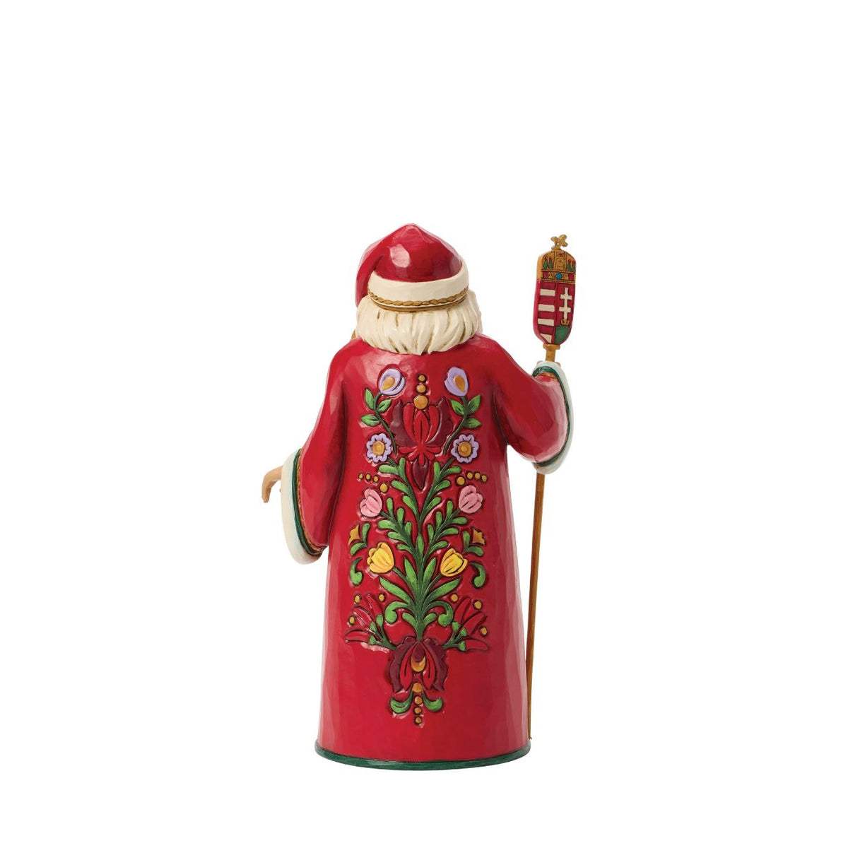 From Jim Shore's Santa Around the World collection, Hungarian Santa wears rich, traditional patterns and festive colours. Jim Shore's careful artistry captures the cultural heritage of Hungary. A collectible honouring global holiday traditions.