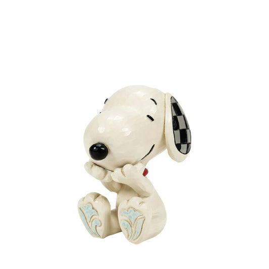 The ever so cheeky Snoopy is having the best time, laughing loudly at a joke. Mini figurine from the Peanuts collection by Jim Shore. Comes in fully branded packaging.