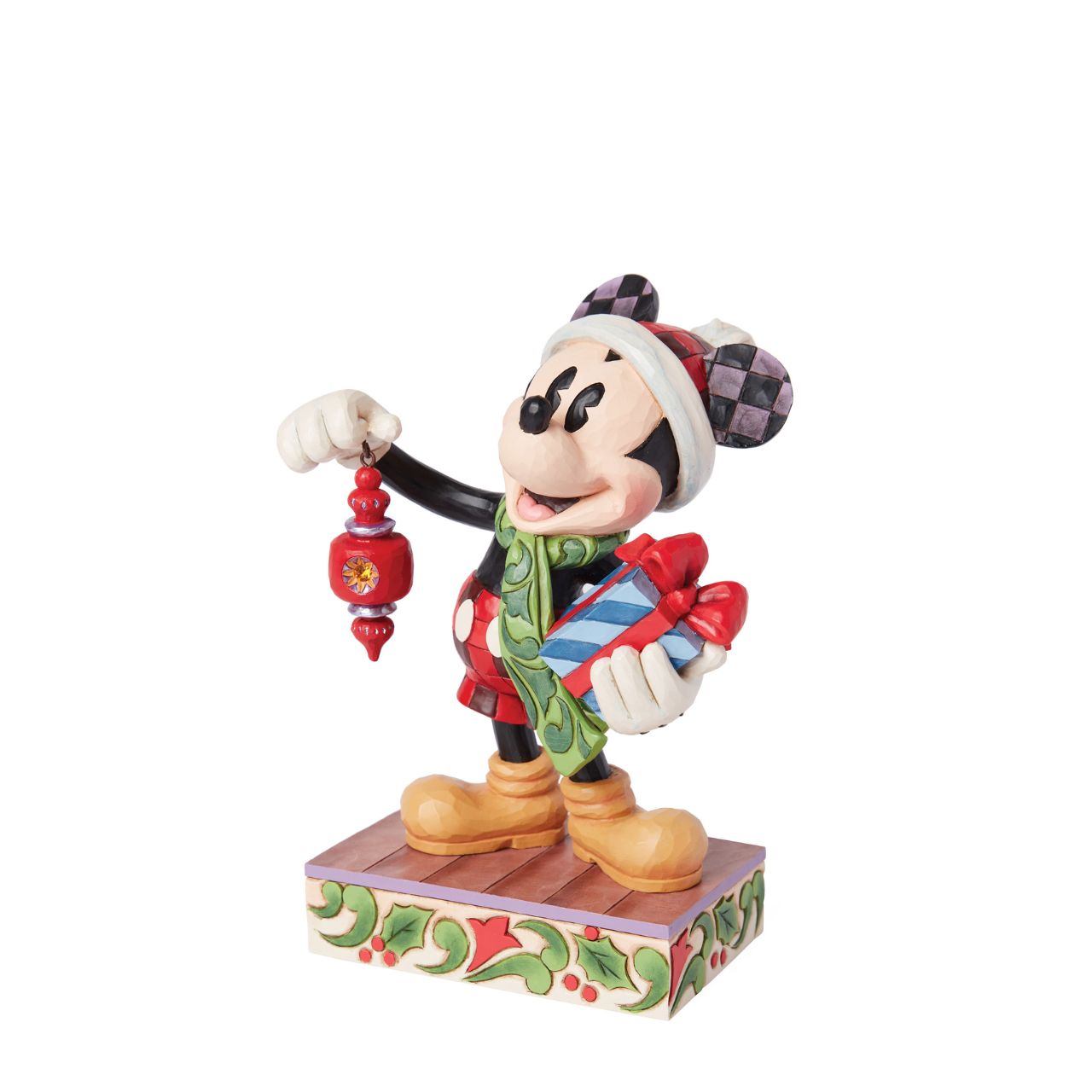 Produced in limited quantities especially for the 2024 World Wide Christmas Event, this piece is perfect for kicking off Christmas early. Featuring the iconic Mickey Mouse with a hanging ornament dangling from his hand and a festive Santa hat upon his head, this is the perfect addition to any Disney Collection.