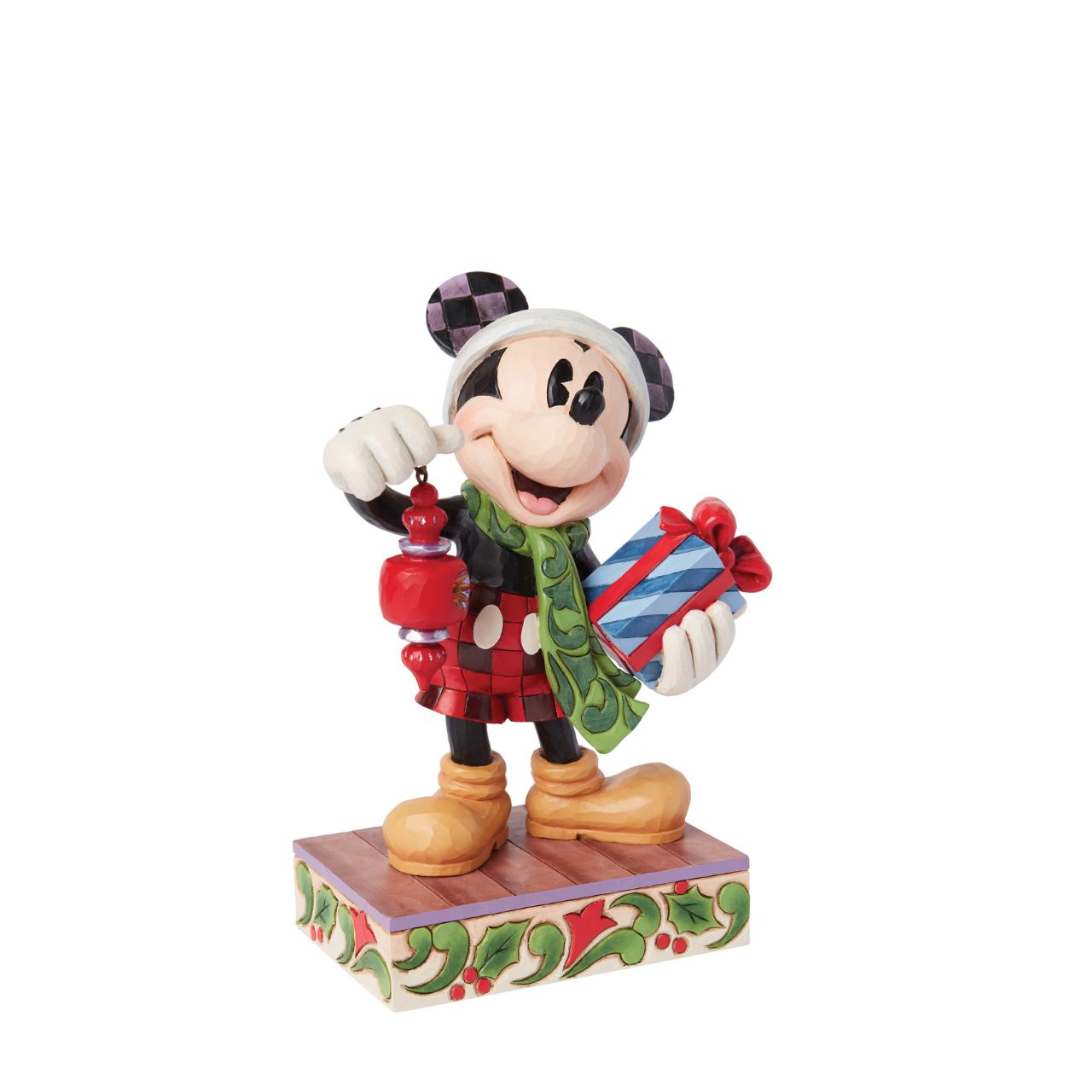 Produced in limited quantities especially for the 2024 World Wide Christmas Event, this piece is perfect for kicking off Christmas early. Featuring the iconic Mickey Mouse with a hanging ornament dangling from his hand and a festive Santa hat upon his head, this is the perfect addition to any Disney Collection.