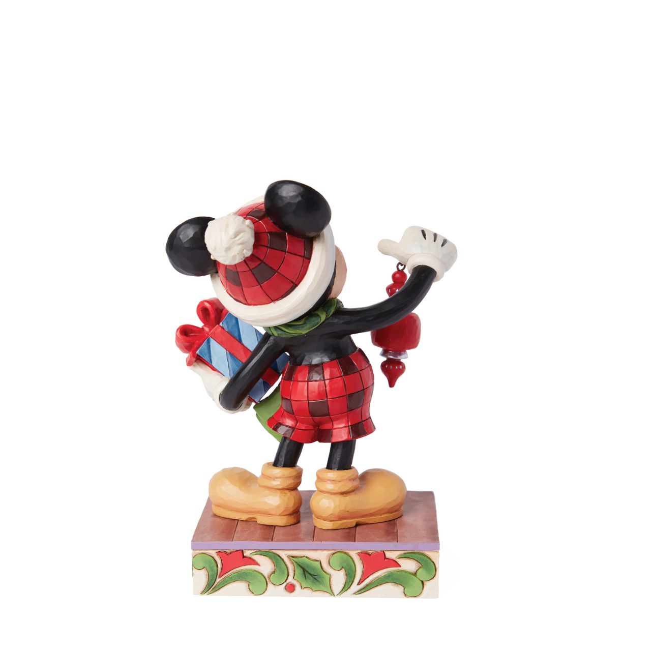 Produced in limited quantities especially for the 2024 World Wide Christmas Event, this piece is perfect for kicking off Christmas early. Featuring the iconic Mickey Mouse with a hanging ornament dangling from his hand and a festive Santa hat upon his head, this is the perfect addition to any Disney Collection.