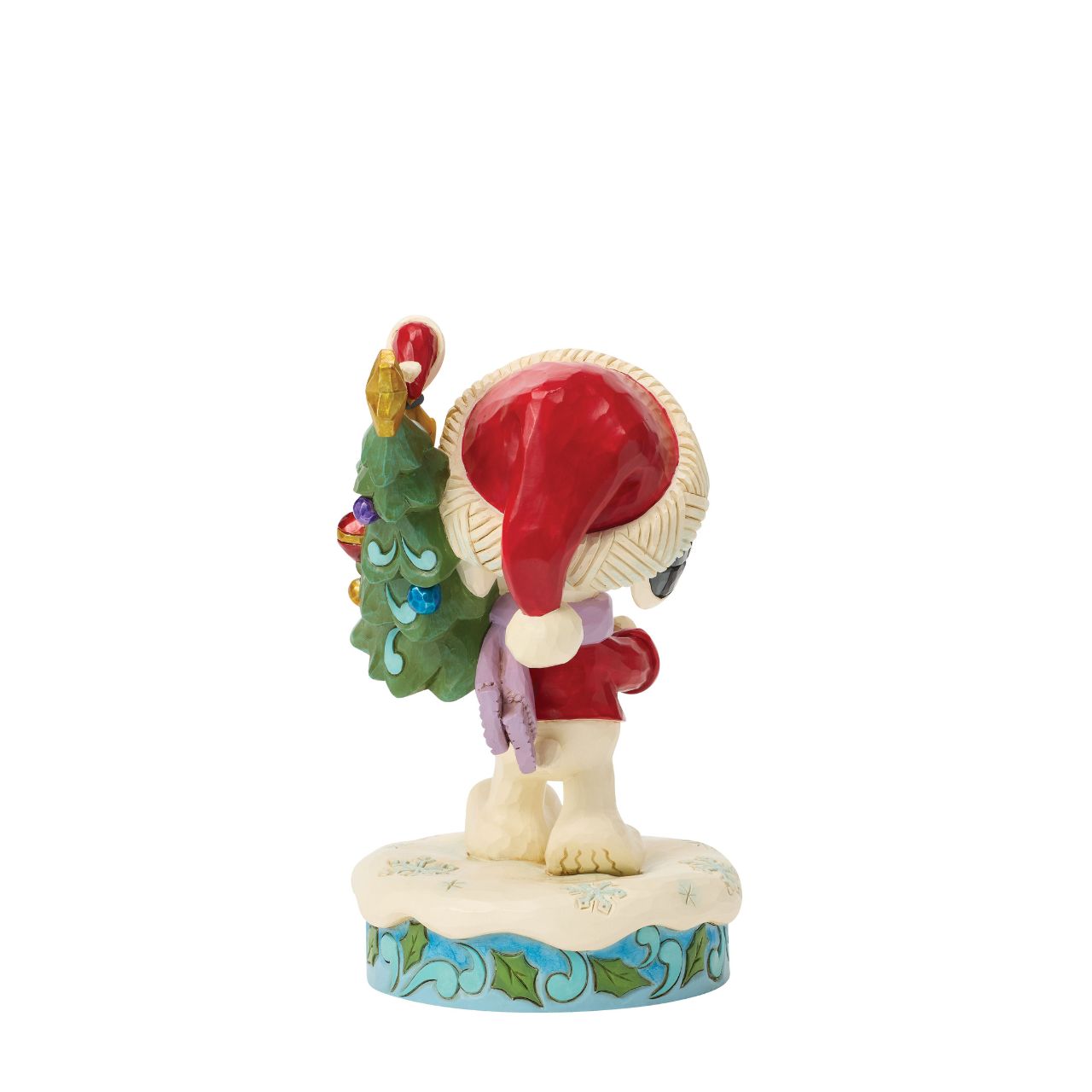 Snoopy and Woodstock bring home a decorated Christmas tree in this heart warming Jim Shore scene. With festive folk art touches, it's a charming reminder of holiday traditions and lifelong friendship. Celebrate the season with your favourite Peanuts.