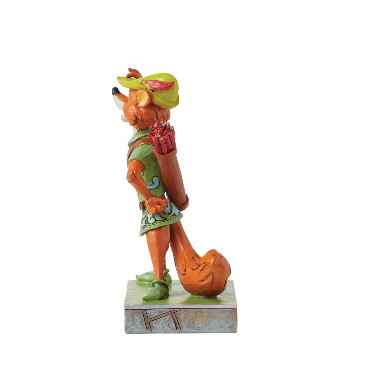 Robin Hood Personality Pose Made from cast stone. Packed in a branded gift box. Unique variations should be expected as this product is hand painted. Not a toy or children's product. Intended for adults.