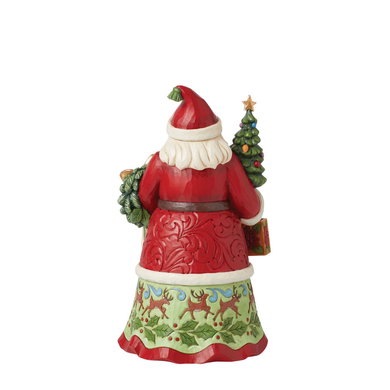 Santa is ready to deliver this Christmas. Hand painted, this figurine features Santa with arms full of gifts and is the perfect addition to any festive display. Comes in fully branded packaging.