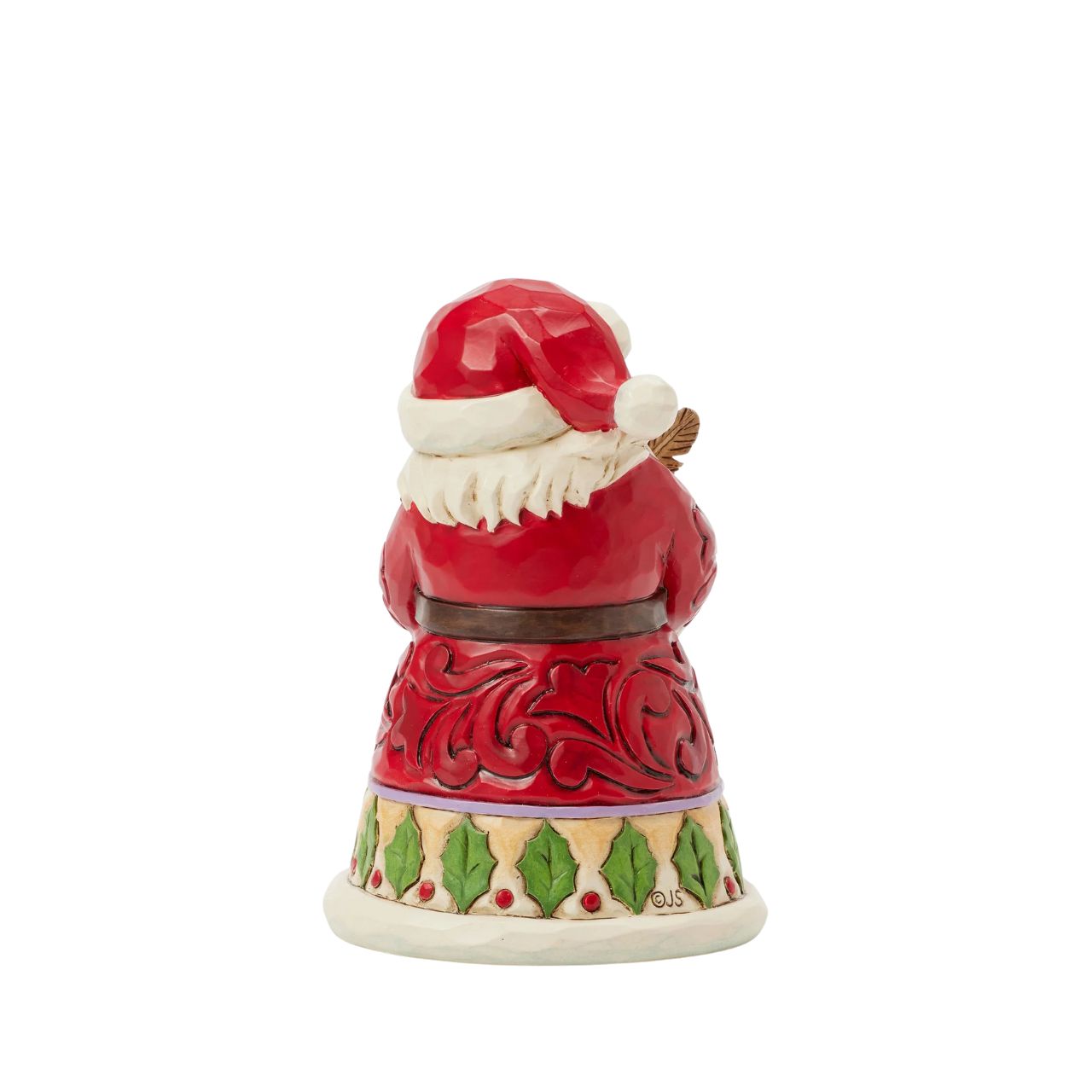 This enchanting Jim Shore miniature Santa wears intricate rosemaling and festive holly as he updates his list, ensuring everyone has a chance to make the nice list. With holiday spirit, he brings anticipation and joy to your holiday celebrations.