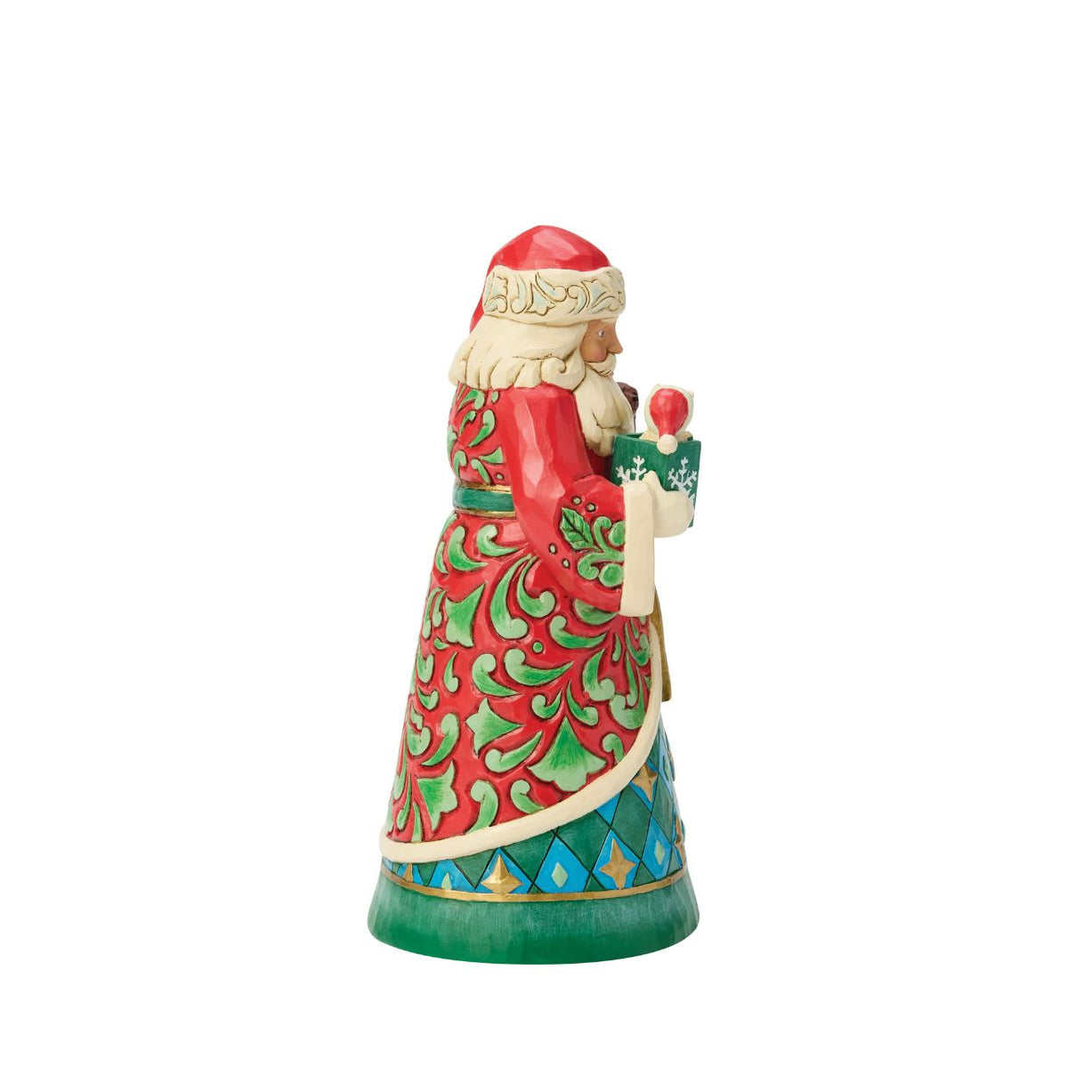 This sweet Santa is joined by his furry friends, each one brimming with personality and sweetness. Jim Shore's artistry captures the joy our pets bring to the season, and inspires us to spread cheer. A perfect gift for animal lovers at Christmastime.