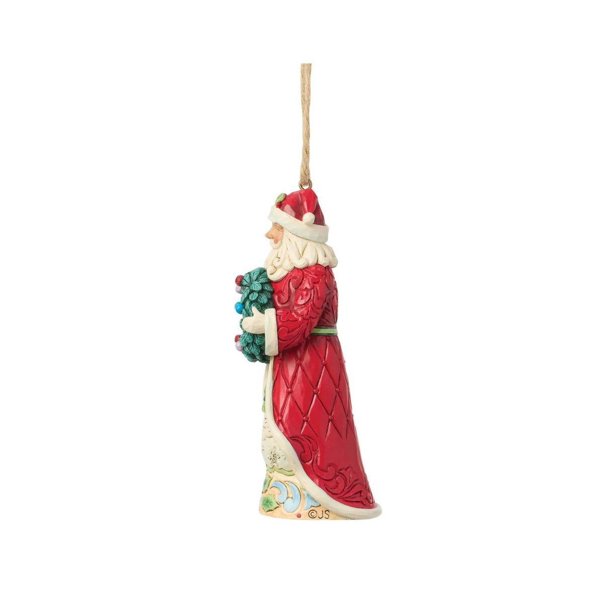 Bring the magic of Christmas to your home with this enchanting Santa figurine from the Heartwood Creek collection by Jim Shore.