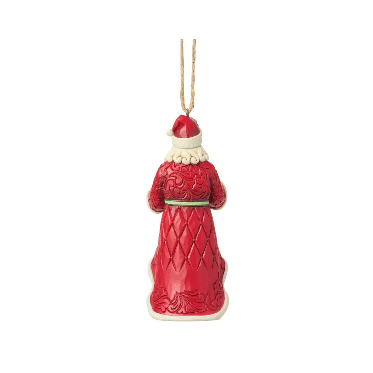 Bring the magic of Christmas to your home with this enchanting Santa figurine from the Heartwood Creek collection by Jim Shore.