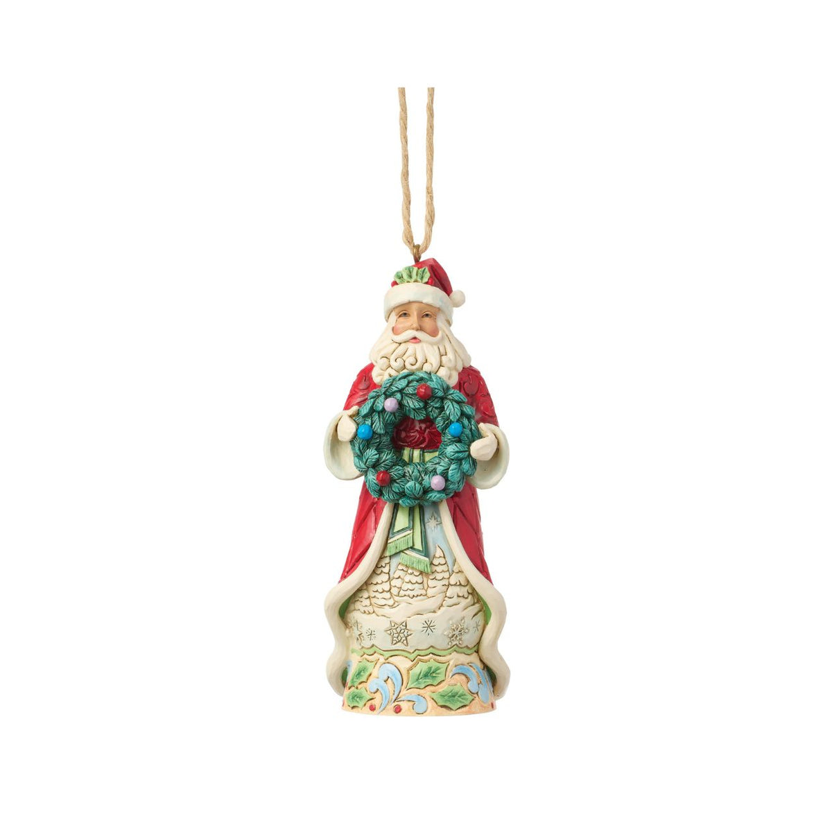 Bring the magic of Christmas to your home with this enchanting Santa figurine from the Heartwood Creek collection by Jim Shore.