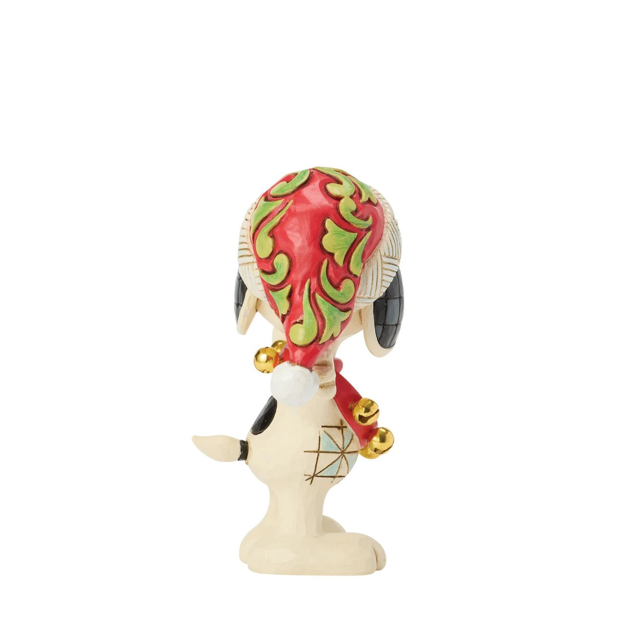Wearing a festive Santa hat with swirling details, Snoopy jingles in holiday style with festive bells in this Jim Shore figurine. Compact and colourful, it brings a half pint helping of Peanuts cheer to your Christmas display.