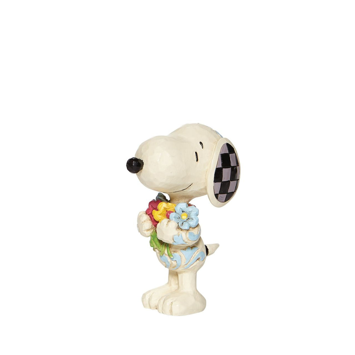 Treat yourself or someone special to Peanuts by Jim Shore collectable figurine. It's springtime and the world's most famous comic strip pup has picked some lovely flowers for you.