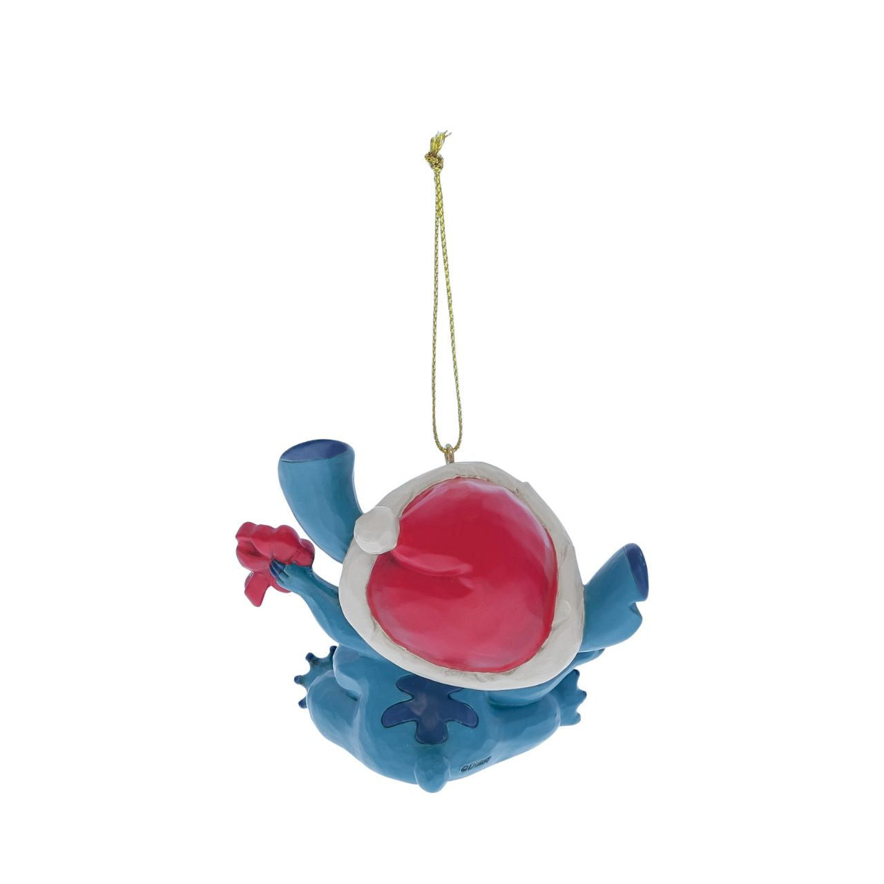 Stitch is eager to get to his gift this Christmas morning. This cute hanging ornament is the perfect addition to your tree and captures the excitement of seeing what Santa has brought.