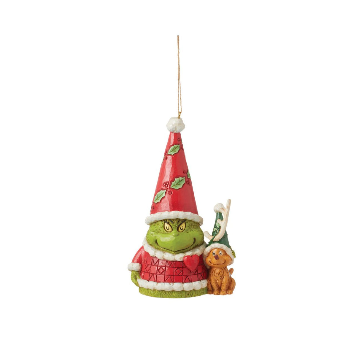 Celebrate the festive period with the Grinch and Max and this fun hanging ornament. Comes in a fully branded gift box.