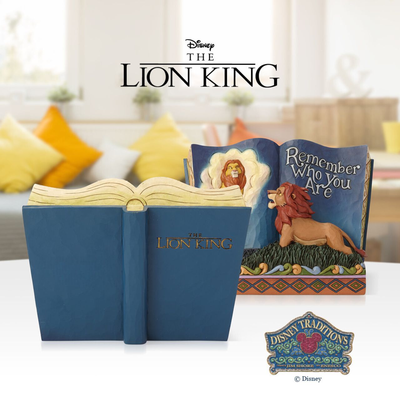 Jim Shore The Lion King Remember Who You Are  Before he lost his father, Simba couldn't wait to be king. After Simba runs away, Mufasa's spirit encourages his son to reclaim his rightful throne. Mufasa will remind you to stay true to yourself with this stunning Lion King storybook designed by Jim Shore.