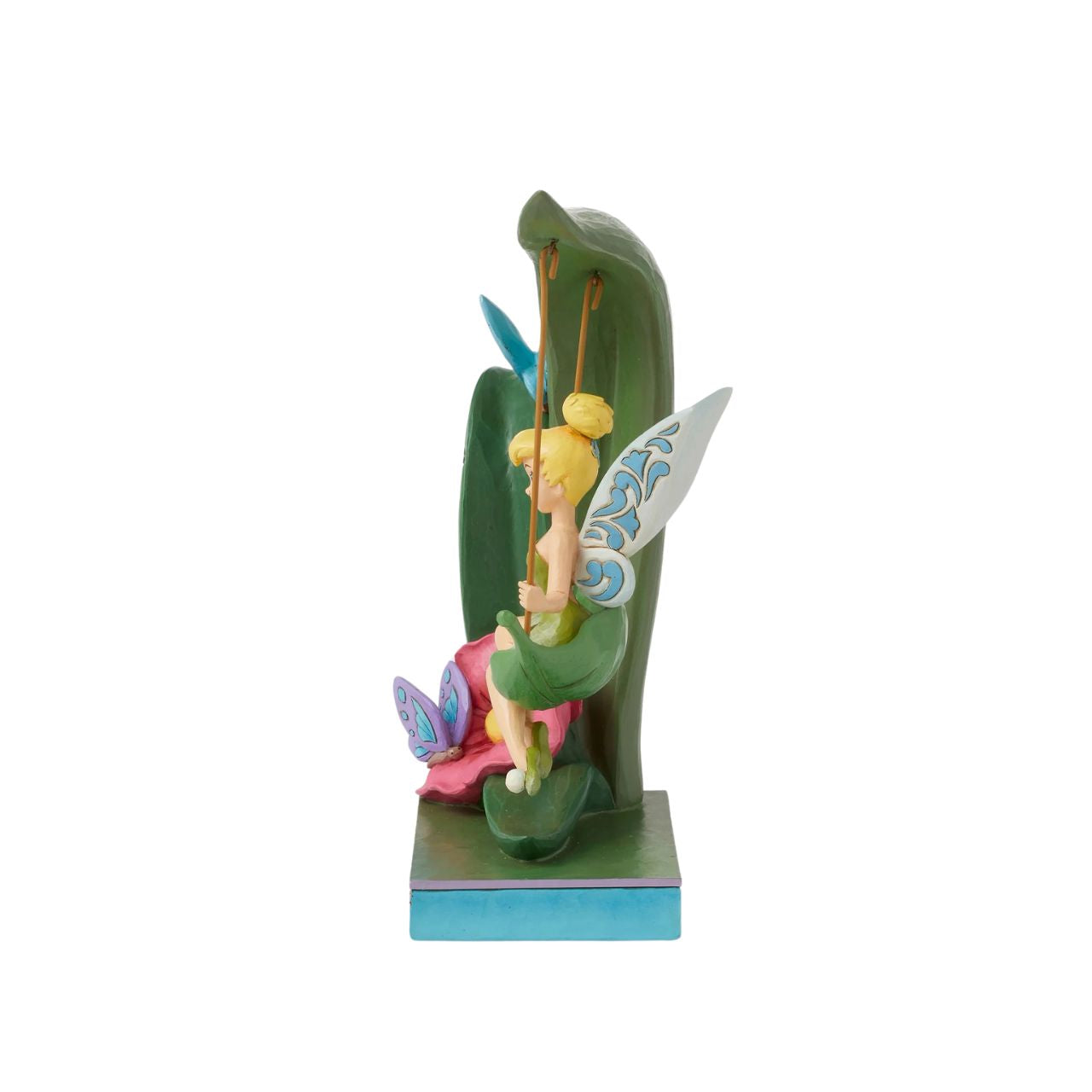 This magical piece features Disney's Tinker Bell playing on a flowery spring. The iconic pixie from Peter Pan is enjoying herself on this sweet spring themed figurine as part of the Disney Traditions collection by Jim Shore.