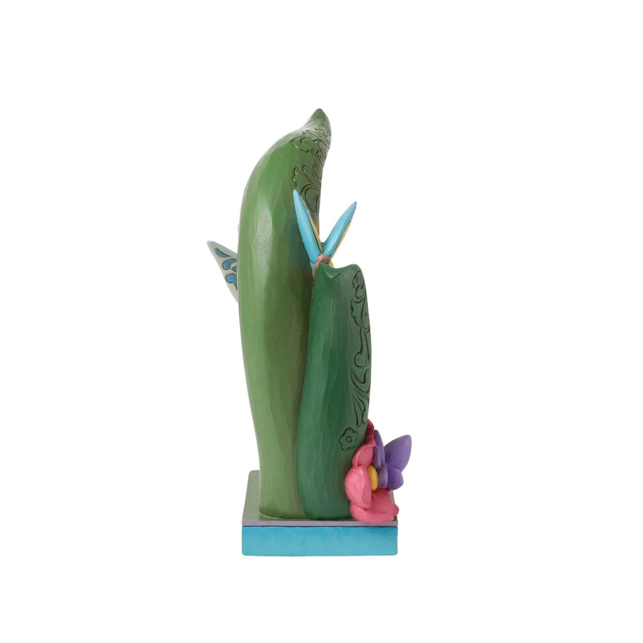 This magical piece features Disney's Tinker Bell playing on a flowery spring. The iconic pixie from Peter Pan is enjoying herself on this sweet spring themed figurine as part of the Disney Traditions collection by Jim Shore.