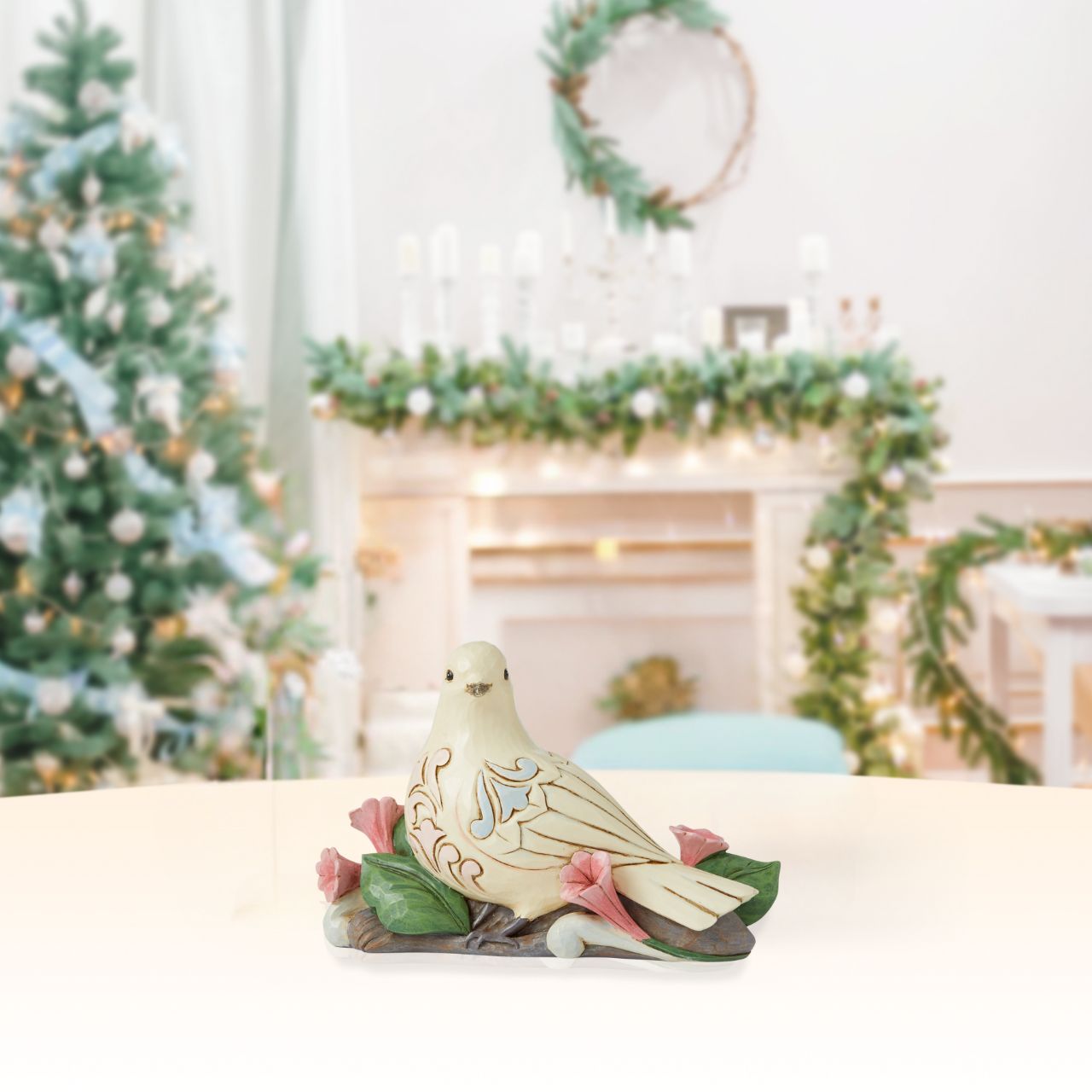 Jim Shore White Dove Figurine  "Peaceful Messenger" Birds are always a delight to watch. With alluring plumage and peaceful posture, they're often thought of as good omens and symbols of freedom.