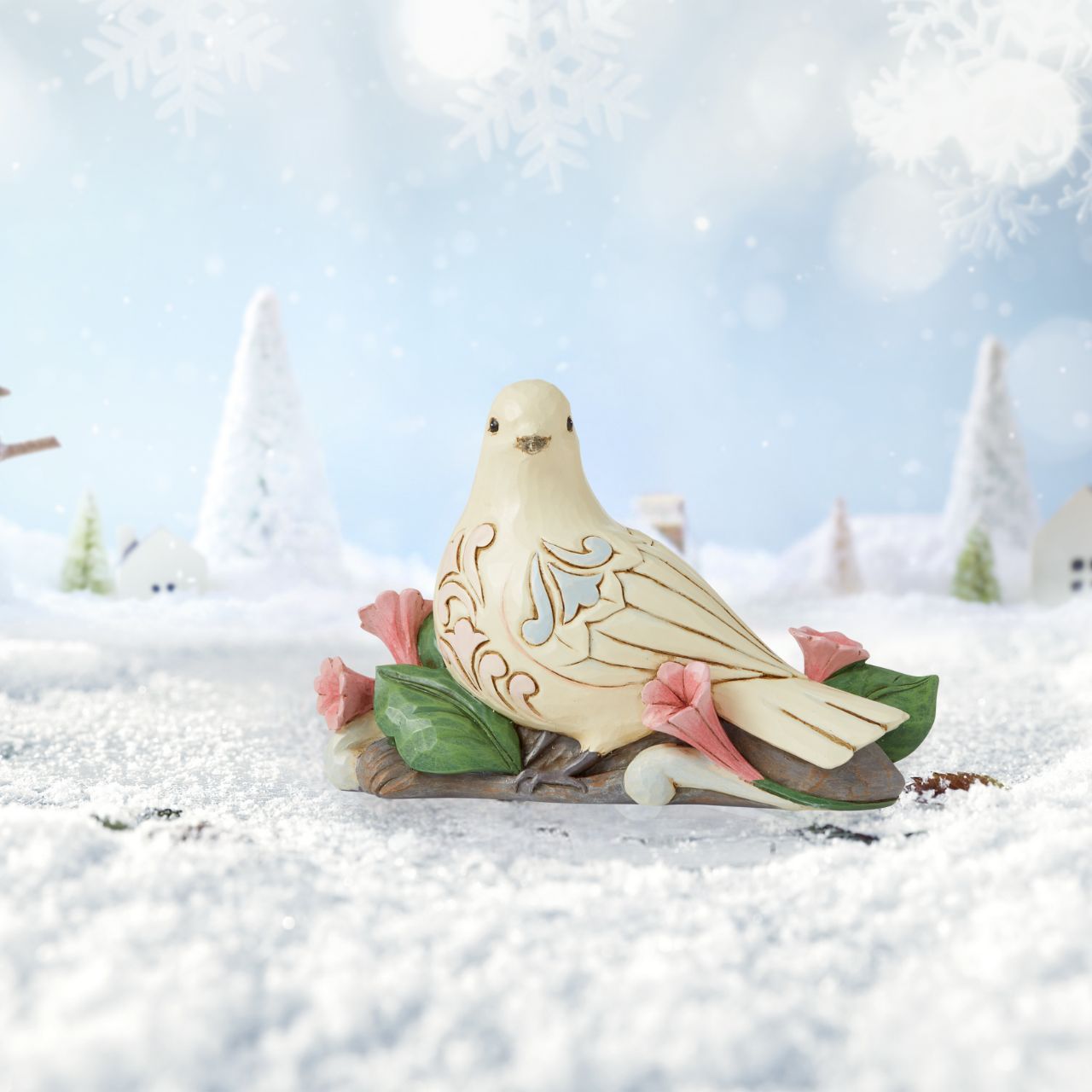 Jim Shore White Dove Figurine  "Peaceful Messenger" Birds are always a delight to watch. With alluring plumage and peaceful posture, they're often thought of as good omens and symbols of freedom.