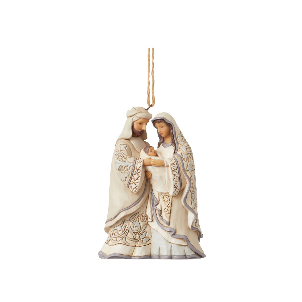 From the White Woodland collection as part of Heartwood Creek by Jim Shore, this Nativity hanging ornament is perfect for any festive tree this Christmas. Comes in fully branded packaging.