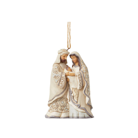 From the White Woodland collection as part of Heartwood Creek by Jim Shore, this Nativity hanging ornament is perfect for any festive tree this Christmas. Comes in fully branded packaging.