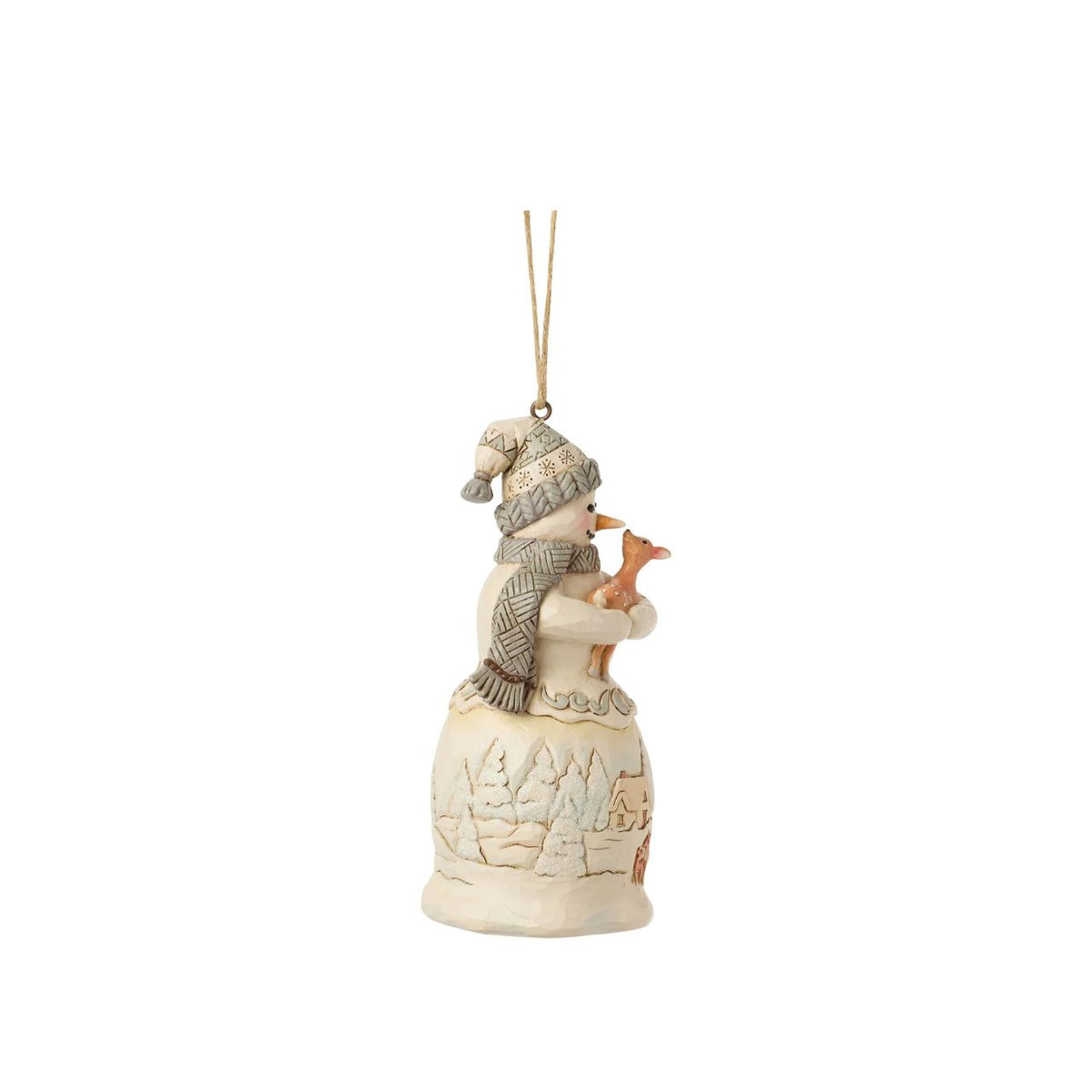 Embrace the enchantment of winter with the Woodland Snowman figurine from the esteemed Heartwood Creek collection by Jim Shore. This charming piece showcases a beautifully detailed snowman, lovingly crafted with the signature folk-art style that Jim Shore is renowned for.