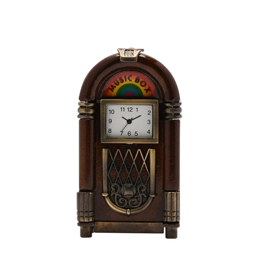 This original and dazzling jukebox clock has a lasting style that would complement any bedside table or living room mantelpiece. Embrace nostalgia when presenting this item.