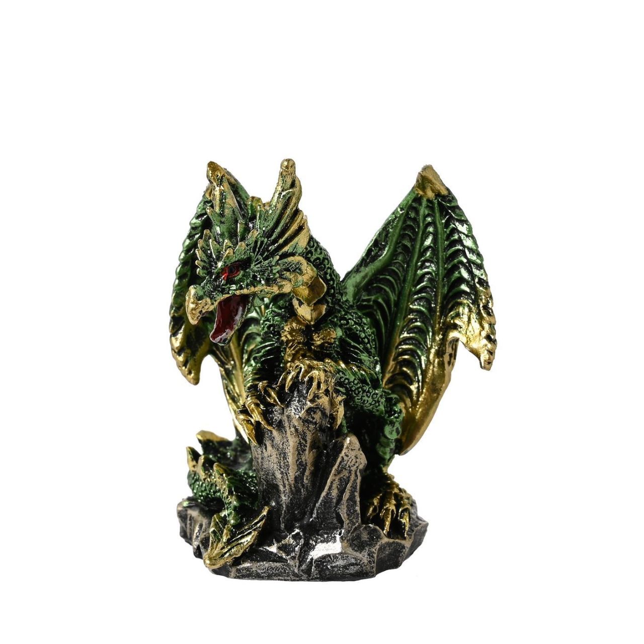 These figurines stand out due to their striking designs and powerful colours, which have a metallic effect finish. They are made from high-quality resin which allows for intricate detailing. A brand for customers and avid collectors who are drawn to the mystical and gothic aesthetic.