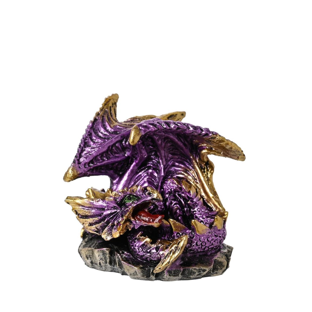 These figurines stand out due to their striking designs and powerful colours, which have a metallic effect finish. They are made from high-quality resin which allows for intricate detailing. A brand for customers and avid collectors who are drawn to the mystical and gothic aesthetic.