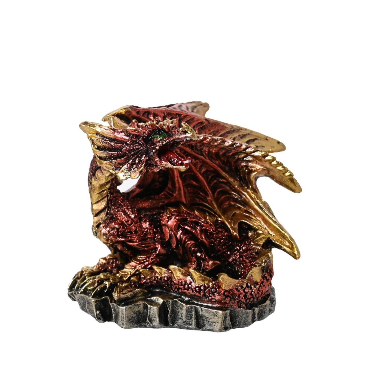 These figurines stand out due to their striking designs and powerful colours, which have a metallic effect finish. They are made from high-quality resin which allows for intricate detailing. A brand for customers and avid collectors who are drawn to the mystical and gothic aesthetic.