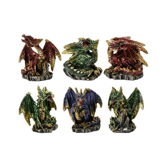 These figurines stand out due to their striking designs and powerful colours, which have a metallic effect finish. They are made from high-quality resin which allows for intricate detailing. A brand for customers and avid collectors who are drawn to the mystical and gothic aesthetic.