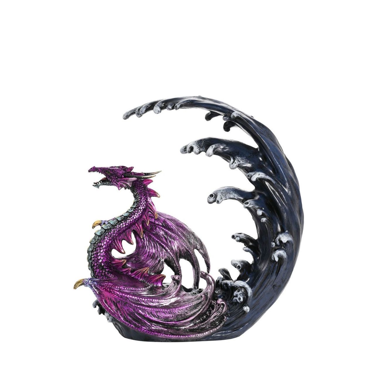 This majestic and imaginative design with a partial metallic effect finish, is made from high-quality resin allowing for intricate detailing. A brand for customers and avid collectors who are drawn to the mystical and gothic aesthetic.