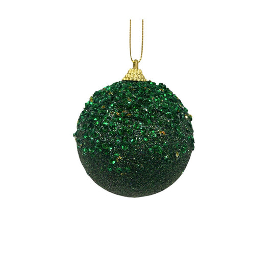 Kaemingk Christmas Foam Bauble With Sequins - Pine Green  Kaemingk surprises Christmas lovers all over the world with thousands of new innovative items each year. They specialises in beautifully detailed Christmas Ornaments and holiday seasonal décor. The catchy collections are contemporary, attractive and of high quality.